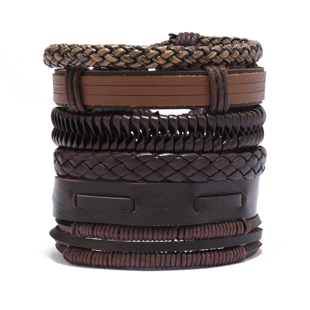 Mens Women Braided Fashion Bracelets PU Leather Bracelet Bangle Wrap Wristband - Picture 33 of 50