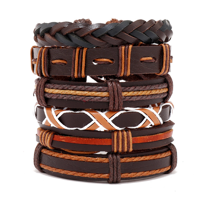 Mens Women Braided Fashion Bracelets PU Leather Bracelet Bangle Wrap Wristband - Picture 40 of 50