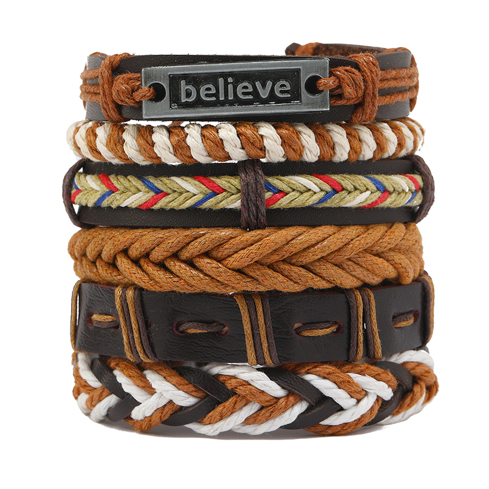 Mens Women Braided Fashion Bracelets PU Leather Bracelet Bangle Wrap Wristband - Picture 43 of 50