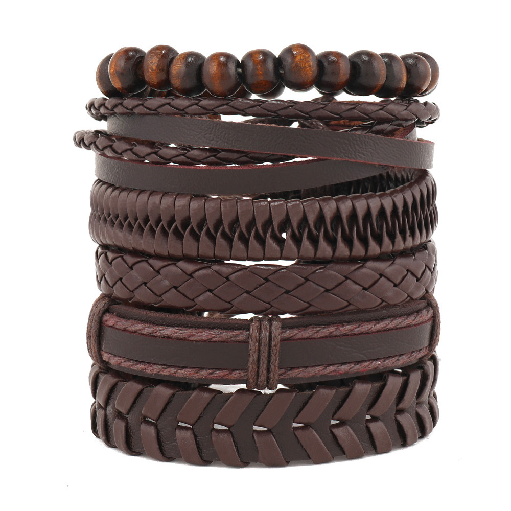 Mens Women Braided Fashion Bracelets PU Leather Bracelet Bangle Wrap Wristband - Picture 50 of 50