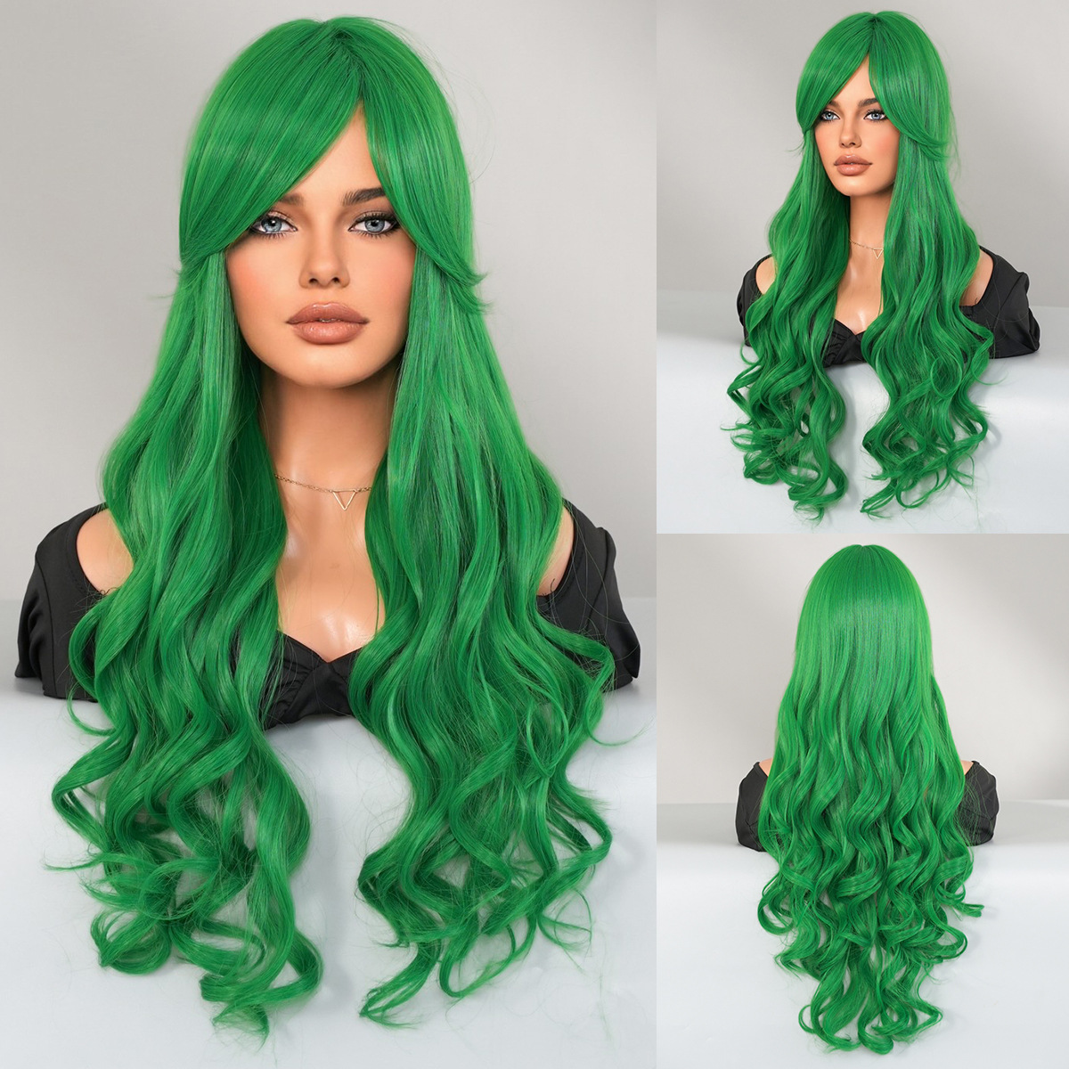 Barbie Cosplay Wig with Long Curly Hair, Eight Character Bangs, Synthetic Wig - Picture 18 of 21