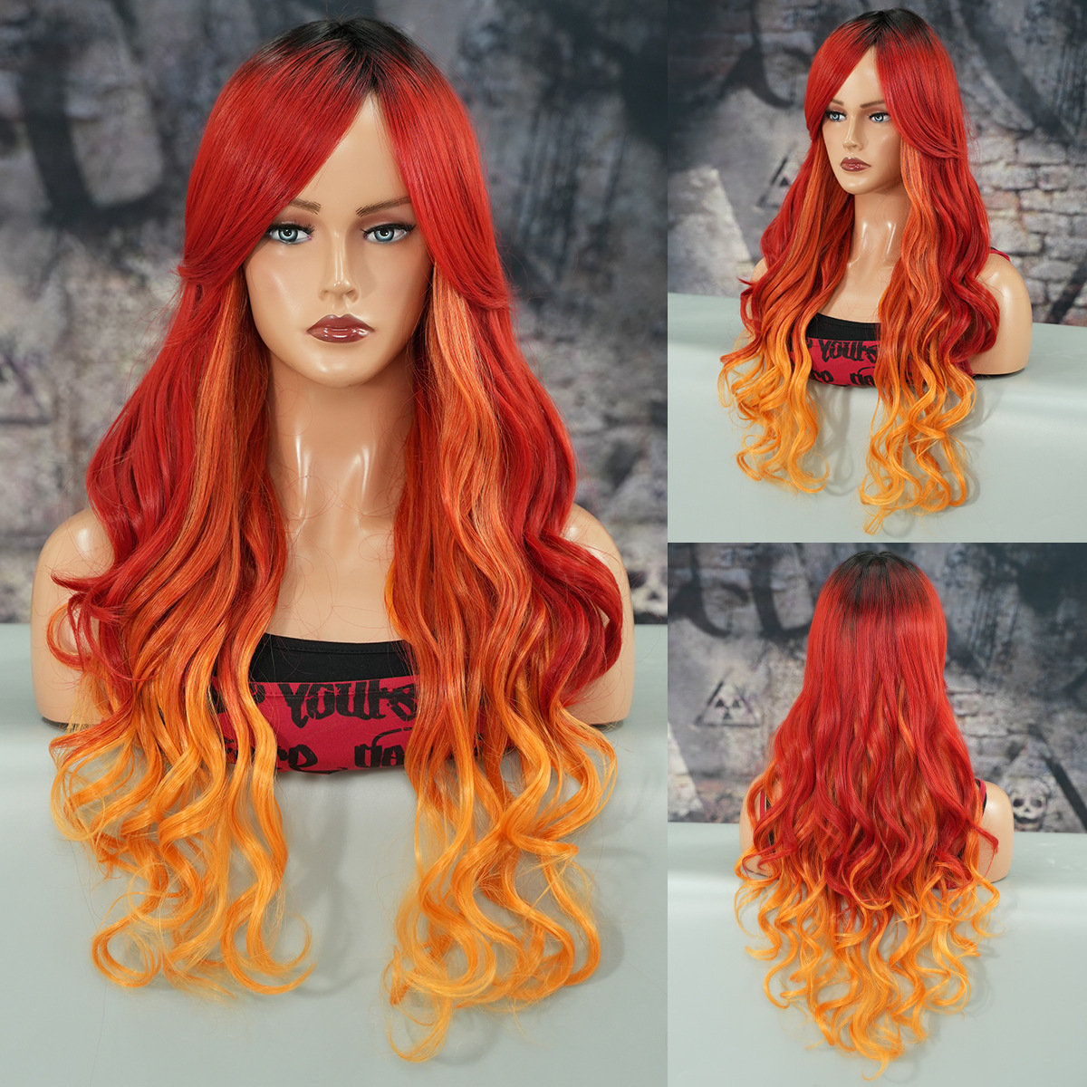 Barbie Cosplay Wig with Long Curly Hair, Eight Character Bangs, Synthetic Wig - Picture 20 of 21