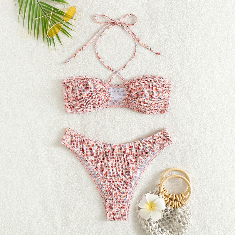 New floral sexy bikini Brazilian thong split swimsuit women's bikini swimsuit - Picture 13 of 14