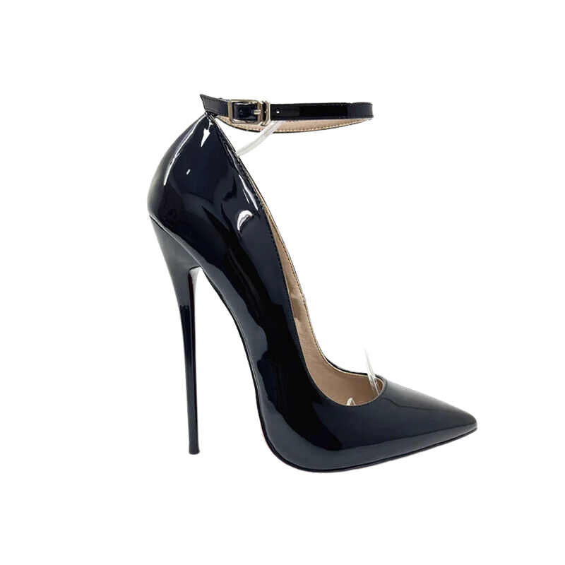 Women 16Cm Stilettos High Heels Sexy Pumps Pointed Toe Ankle Buckle Strap Shoes - Picture 11 of 14