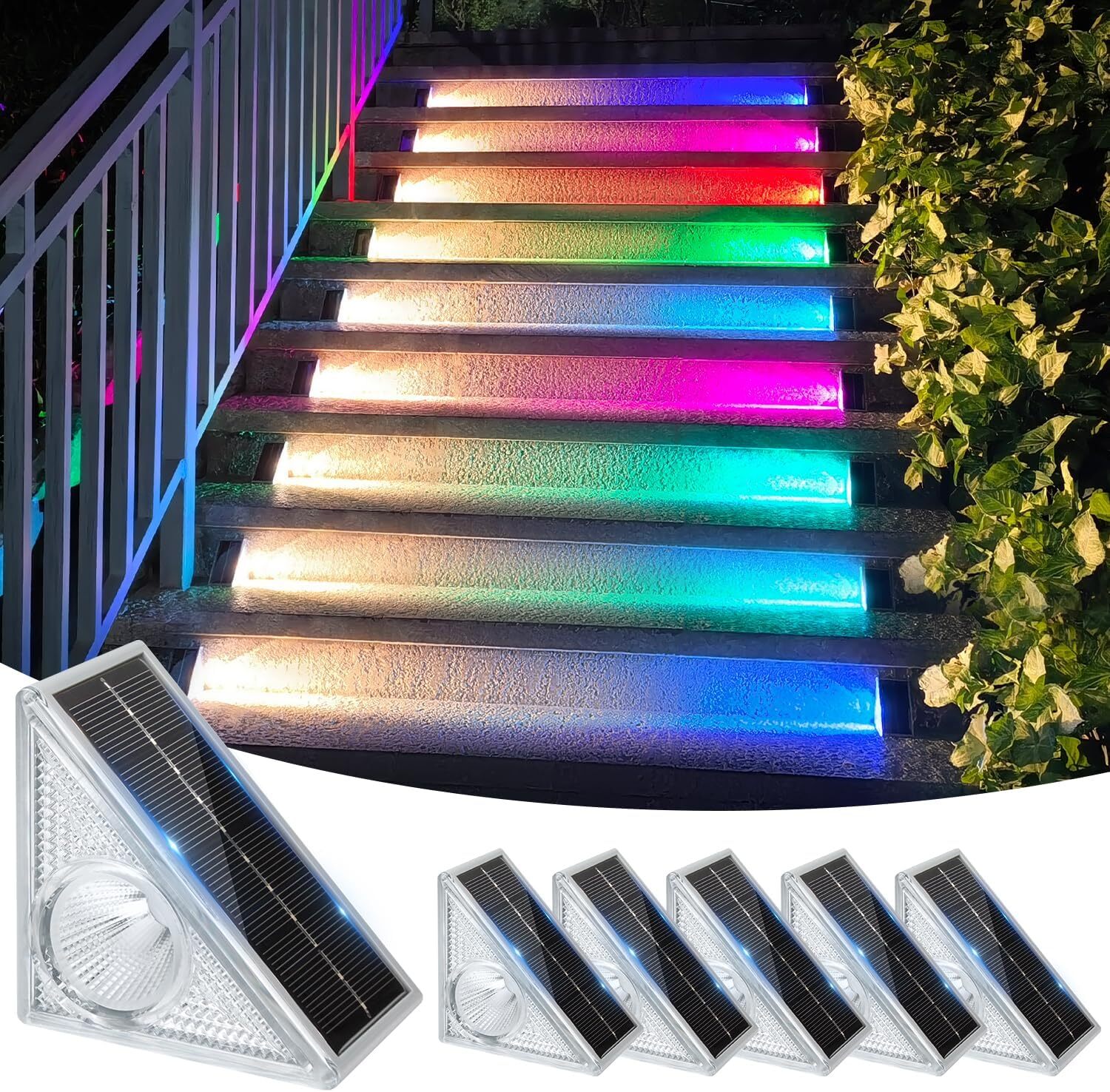 LED Solar Deck Lights Outdoor Garden Driveway Pathway Stair Step Dock Fence Lamp - Picture 19 of 19