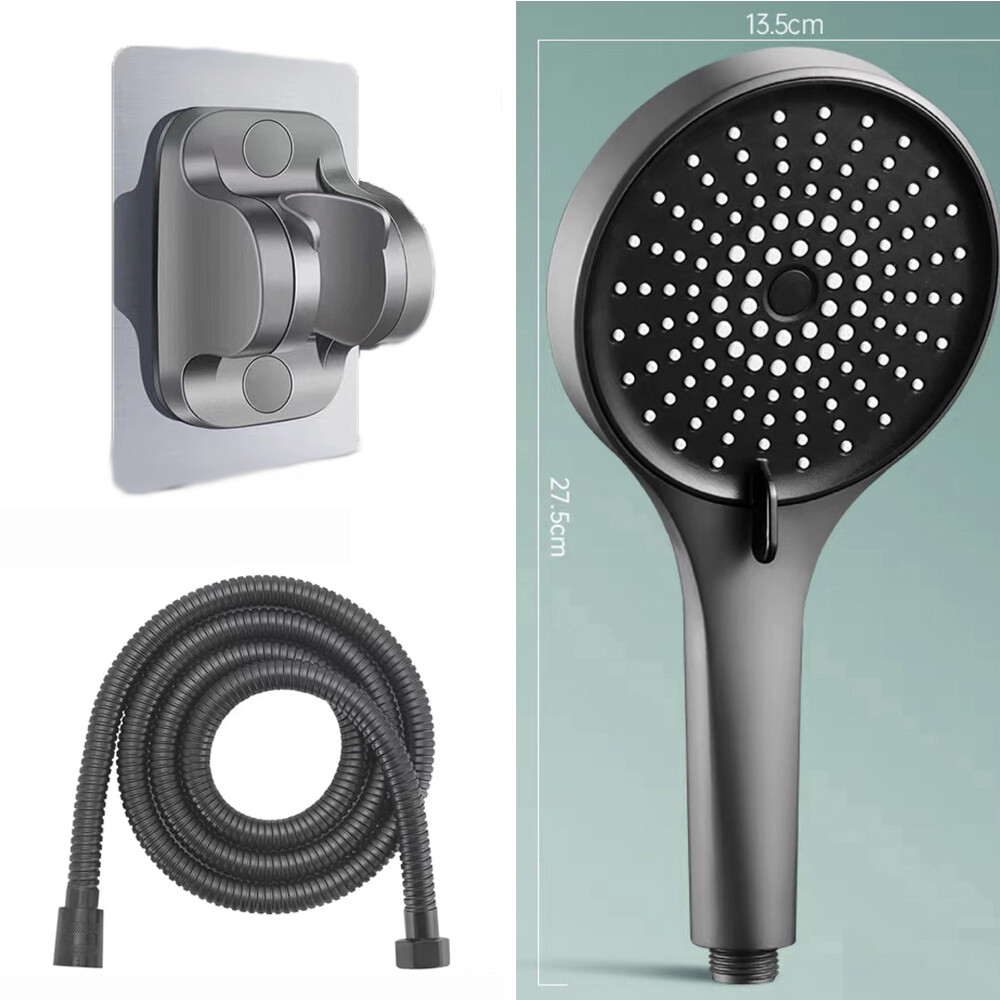 Bath High Pressure Shower Head 5 Mode LARGE Chrome Handset Heads Water Saving