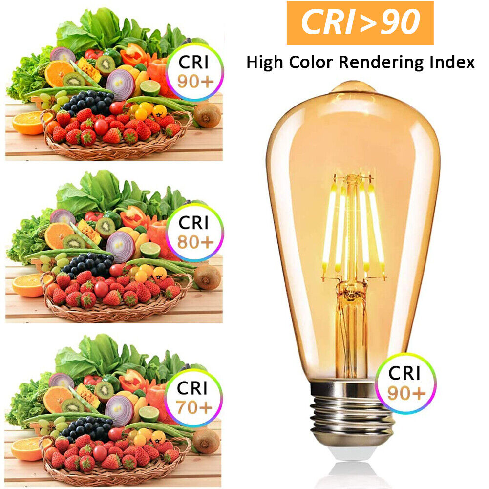 1/6x Vintage E27 ST64 Filament LED Light Bulb 4W Industrial Edison Lamp Warm Whi - Picture 13 of 24