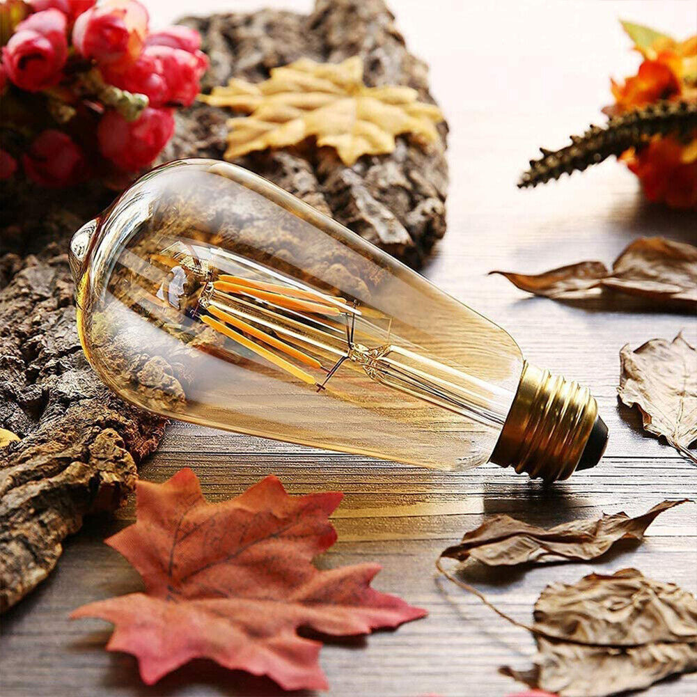 1/6x Vintage E27 ST64 Filament LED Light Bulb 4W Industrial Edison Lamp Warm Whi - Picture 22 of 24