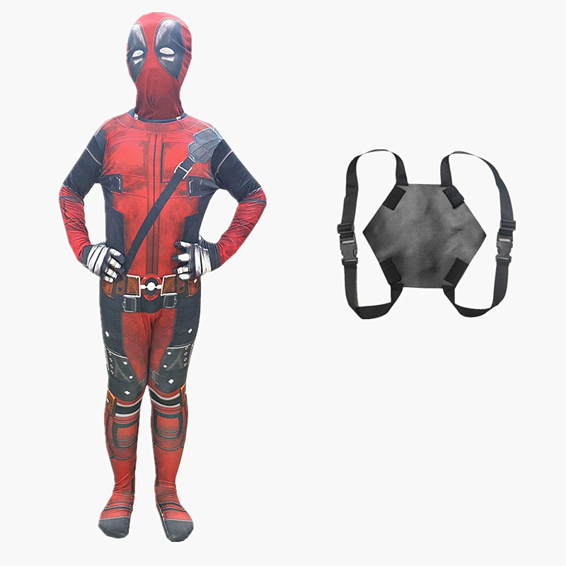 Deadpool Costume Cosplay Kids Bodysuit Boys Children's Day Fancy Dress Party UK - Picture 9 of 10