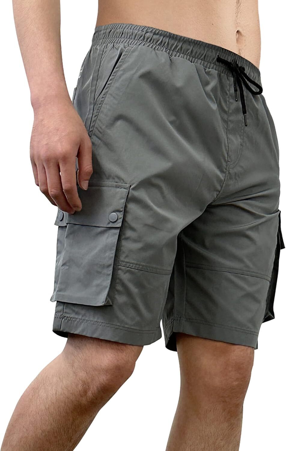 Men's Cargo Shorts Quick Dry Water Resistant Lightweight Outdoor Elastic Waist - Picture 16 of 19