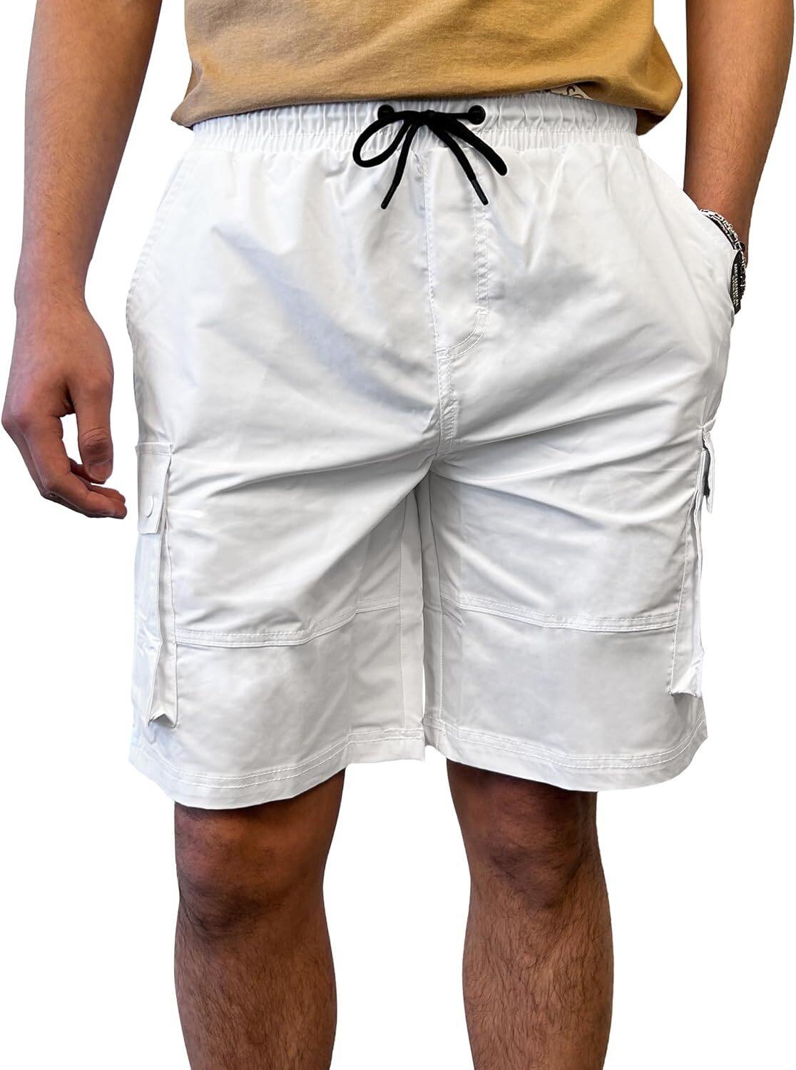 Men's Cargo Shorts Quick Dry Water Resistant Lightweight Outdoor Elastic Waist - Picture 17 of 19
