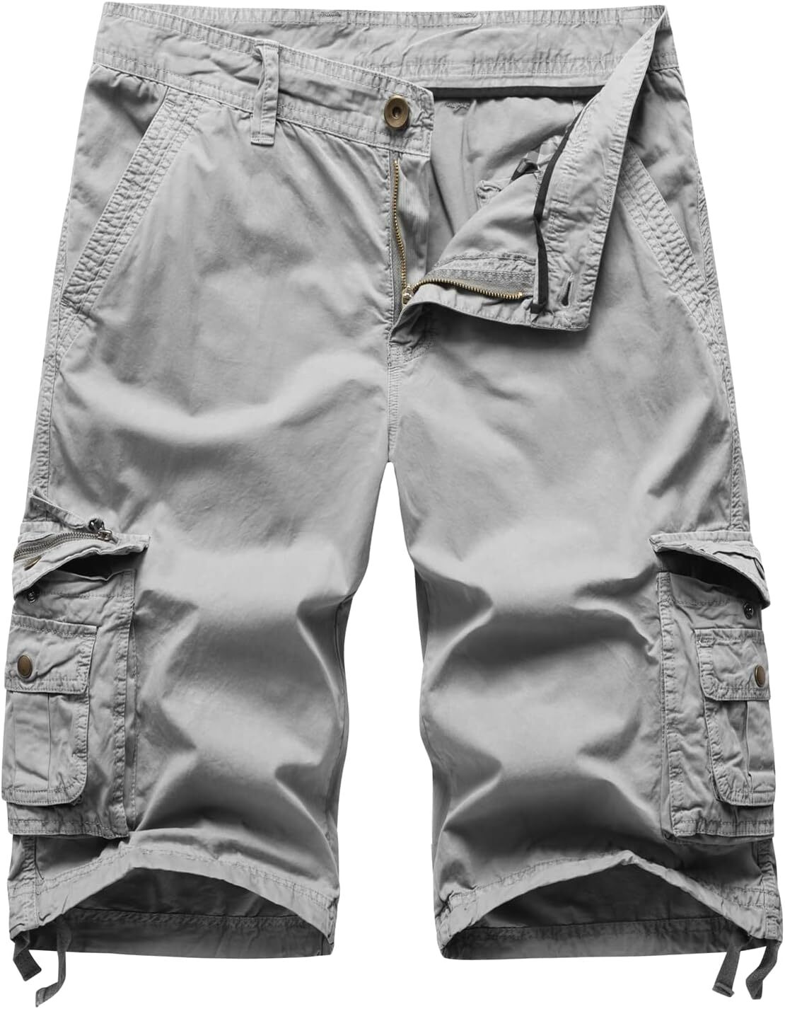 Men's Cargo Shorts Relaxed Fit Multi Pockets Twill Cotton Outdoor Camo Lightweig - Picture 20 of 33