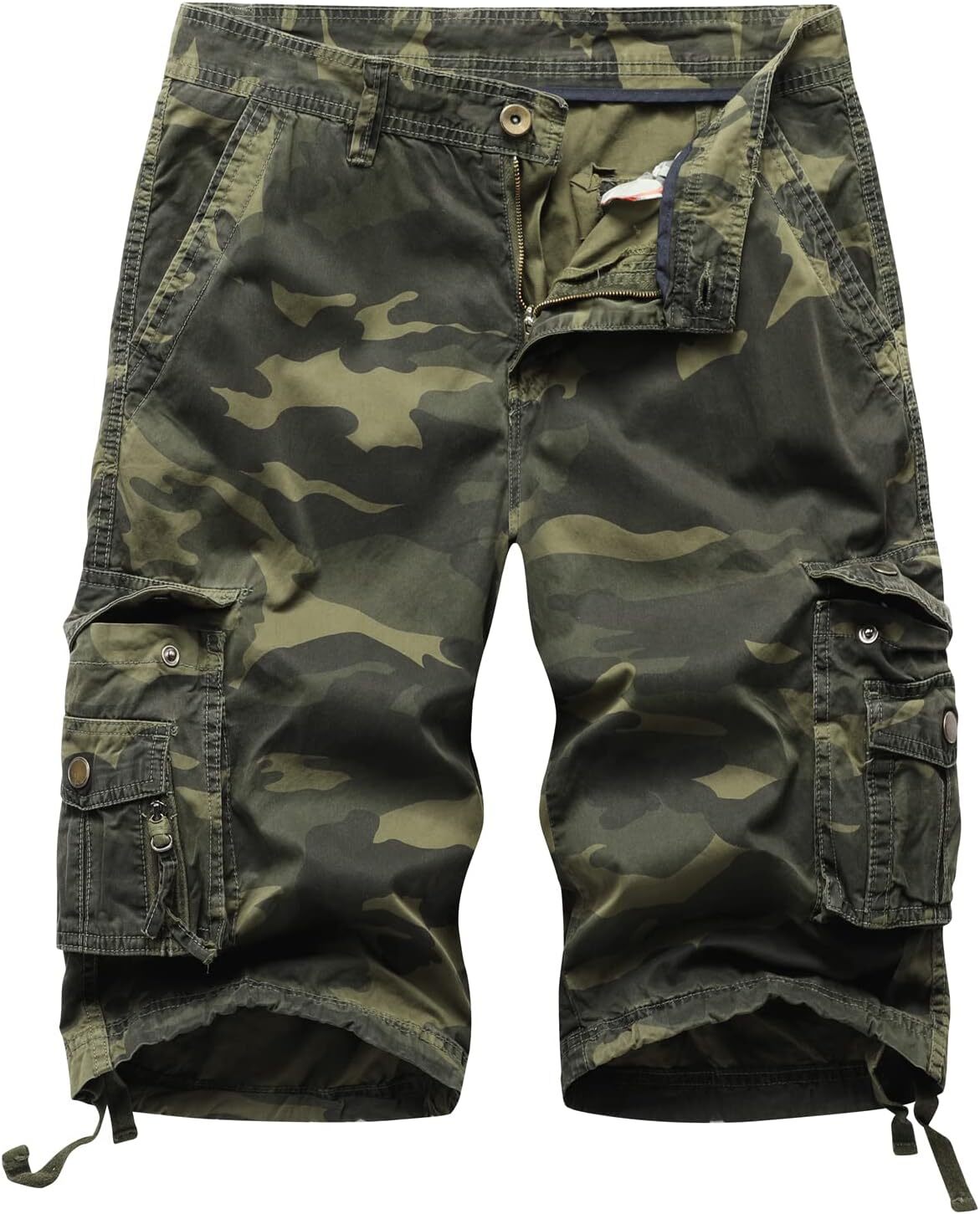 Men's Cargo Shorts Relaxed Fit Multi Pockets Twill Cotton Outdoor Camo Lightweig - Picture 26 of 33