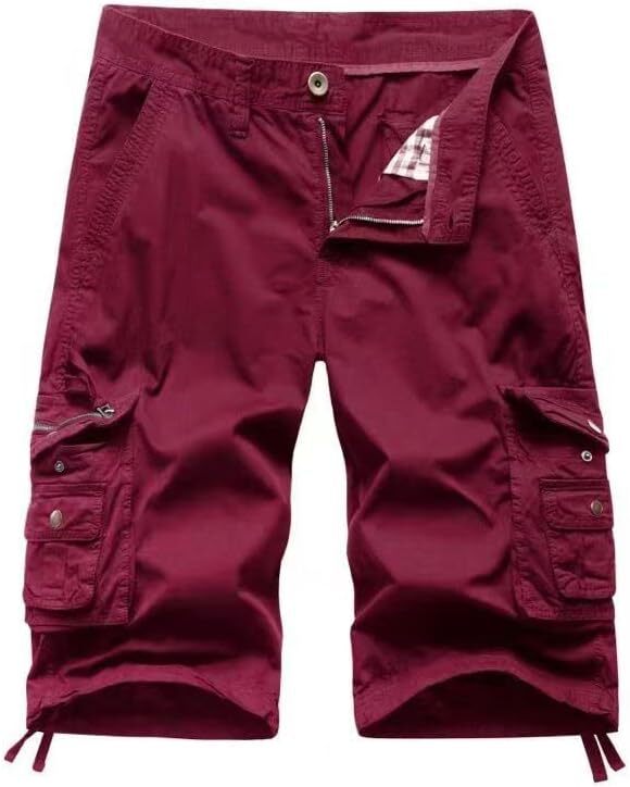 Men's Cargo Shorts Relaxed Fit Multi Pockets Twill Cotton Outdoor Camo Lightweig - Picture 30 of 33