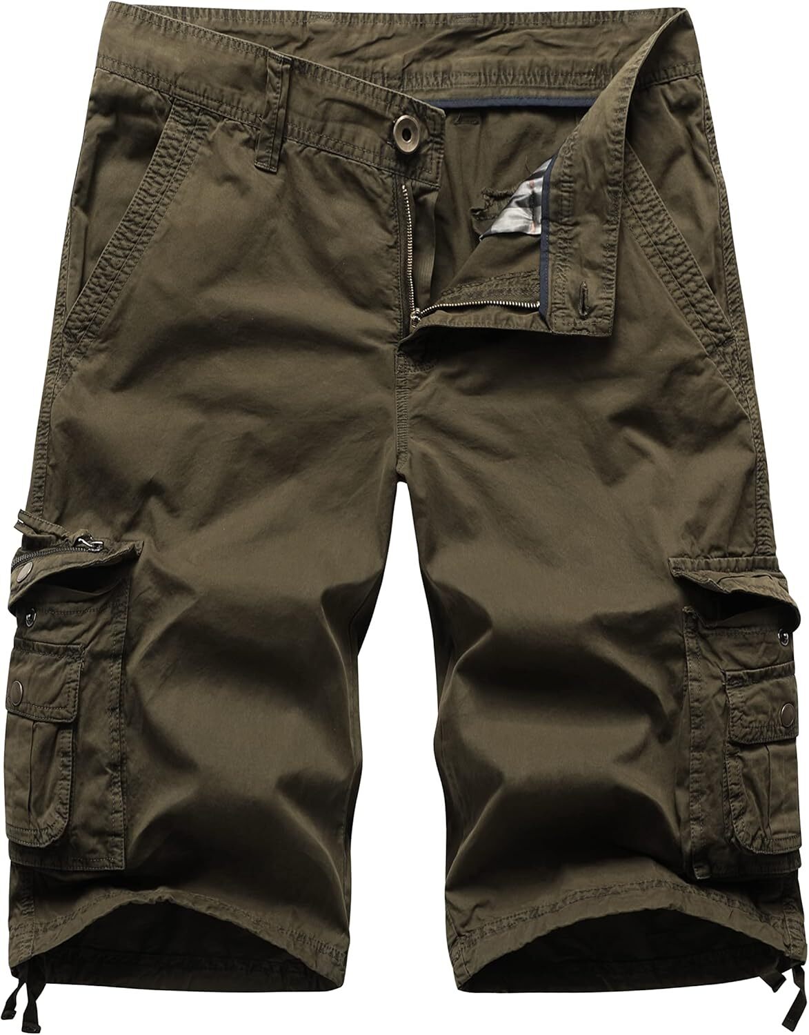Men's Cargo Shorts Relaxed Fit Multi Pockets Twill Cotton Outdoor Camo Lightweig - Picture 31 of 33