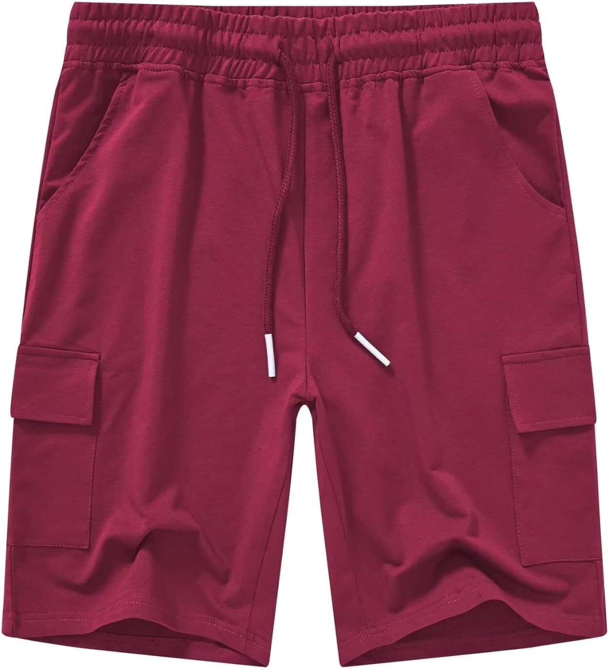 Men's Casual Cargo Shorts Relaxed Fit Elastic Waist Drawstring Lightweight - Picture 18 of 25