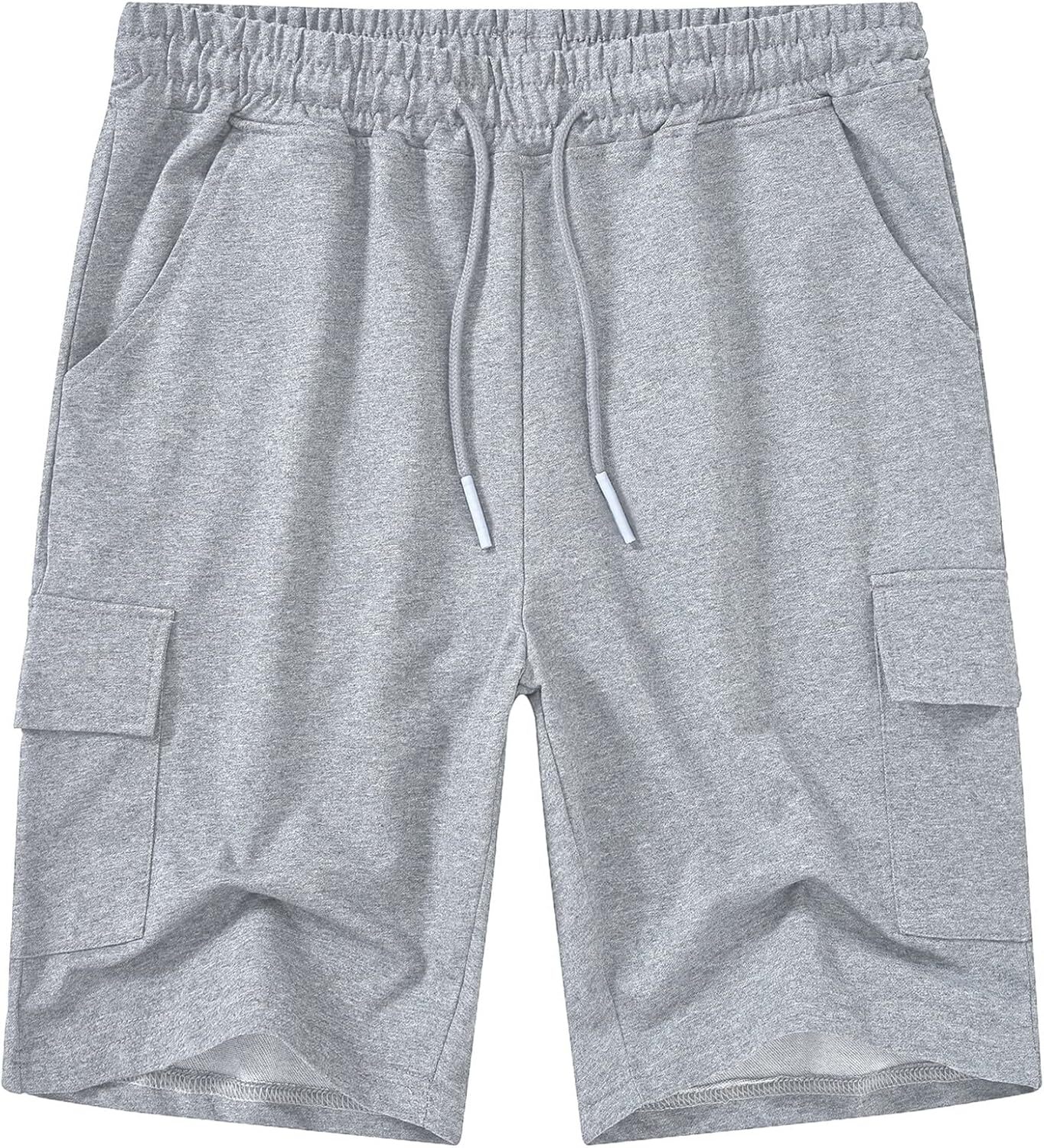 Men's Casual Cargo Shorts Relaxed Fit Elastic Waist Drawstring Lightweight - Picture 21 of 25