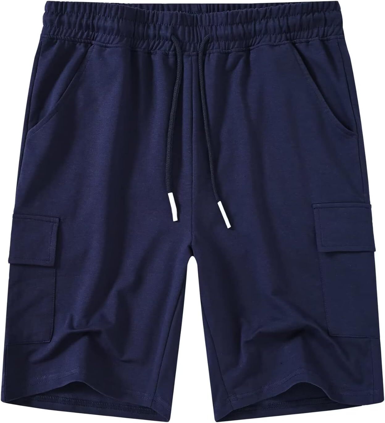 Men's Casual Cargo Shorts Relaxed Fit Elastic Waist Drawstring Lightweight - Picture 24 of 25