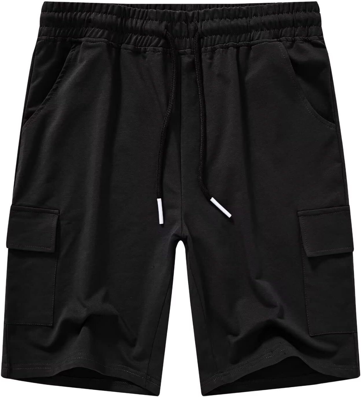 Men's Casual Cargo Shorts Relaxed Fit Elastic Waist Drawstring Lightweight - Picture 25 of 25