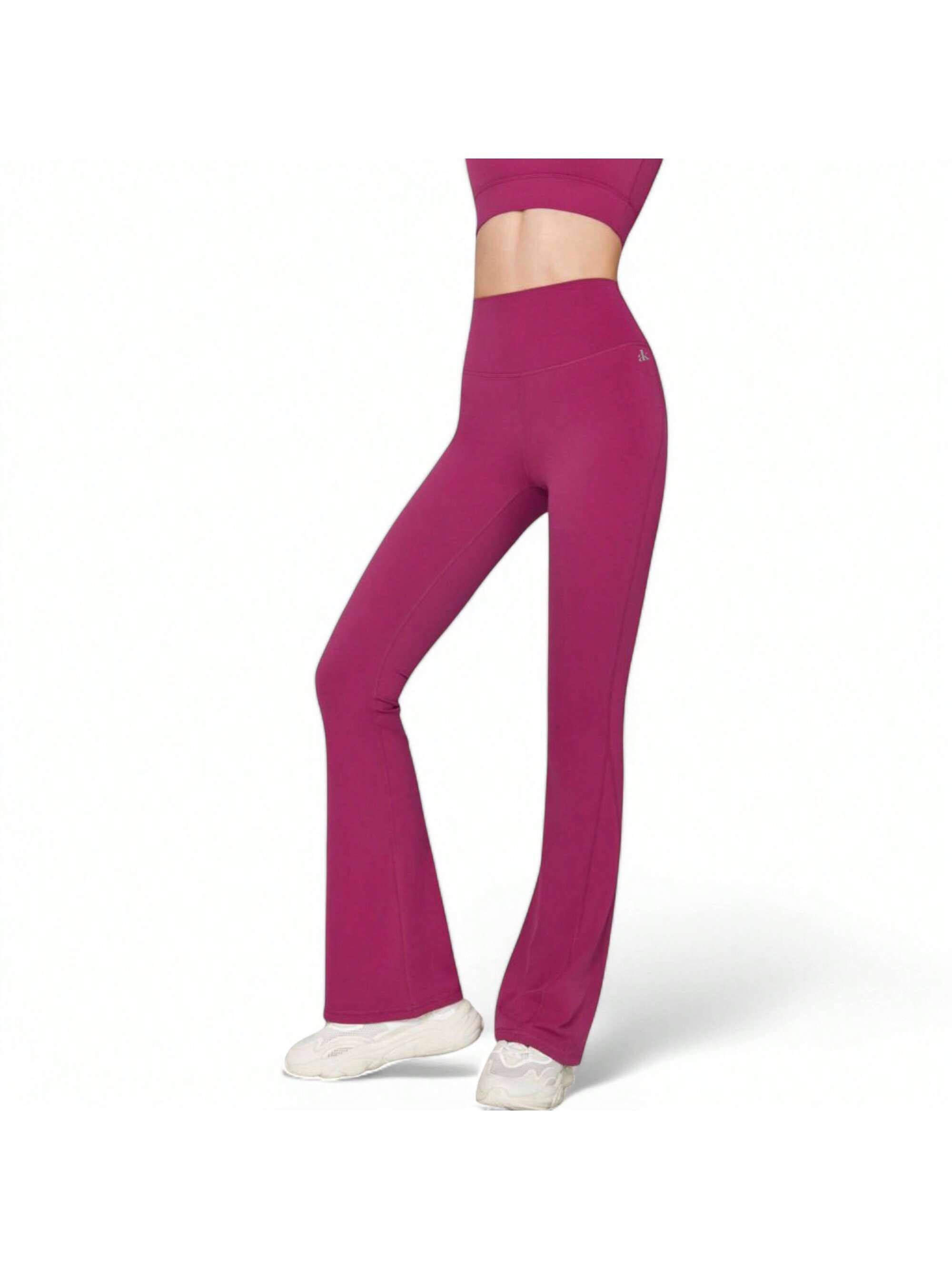 Women's High-Waist Flared Leggings With Buttery Soft Fabric And Contoured Fit - Picture 27 of 28