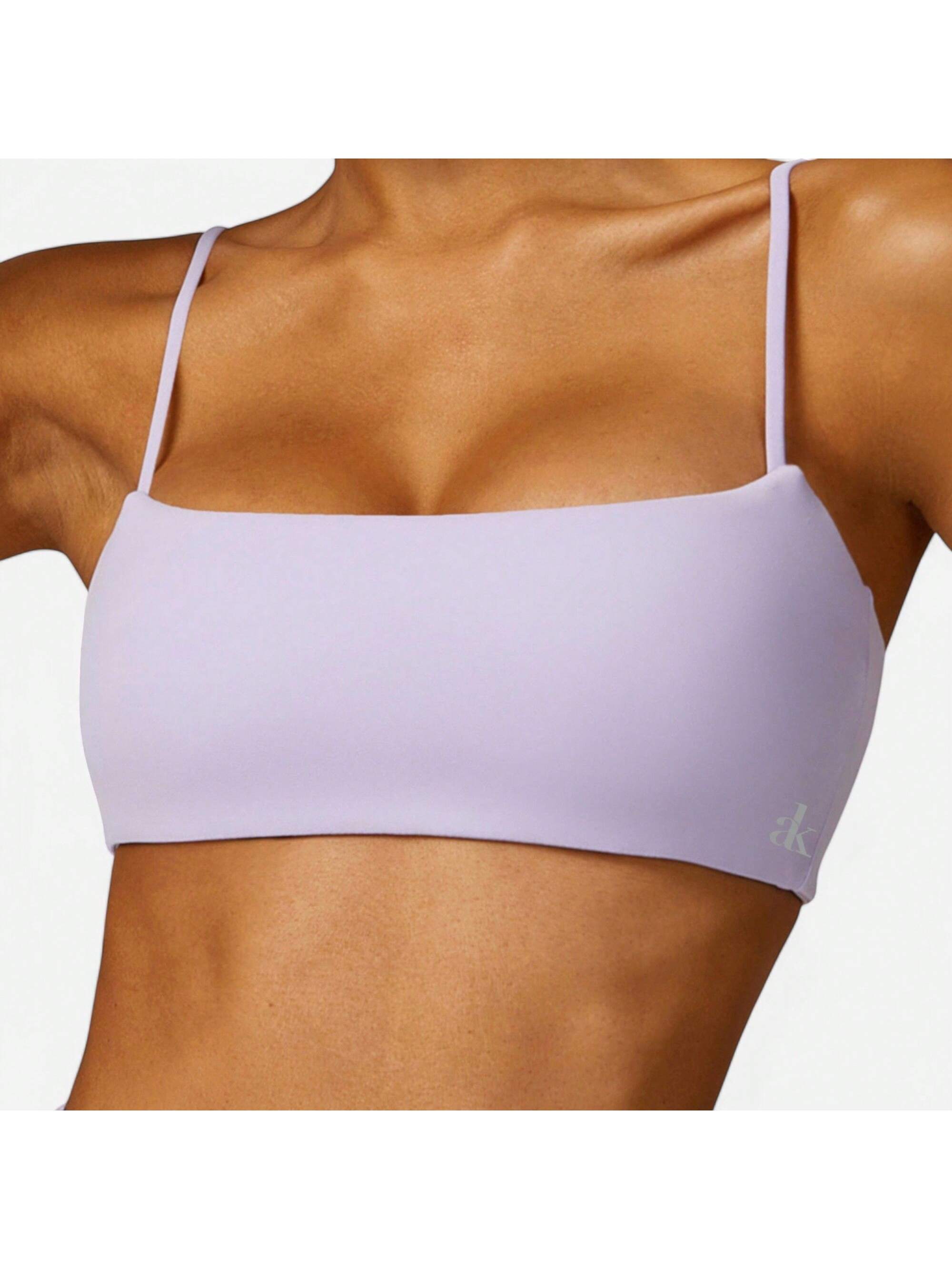 Women's Square Neck Sports Bra With Thin Straps