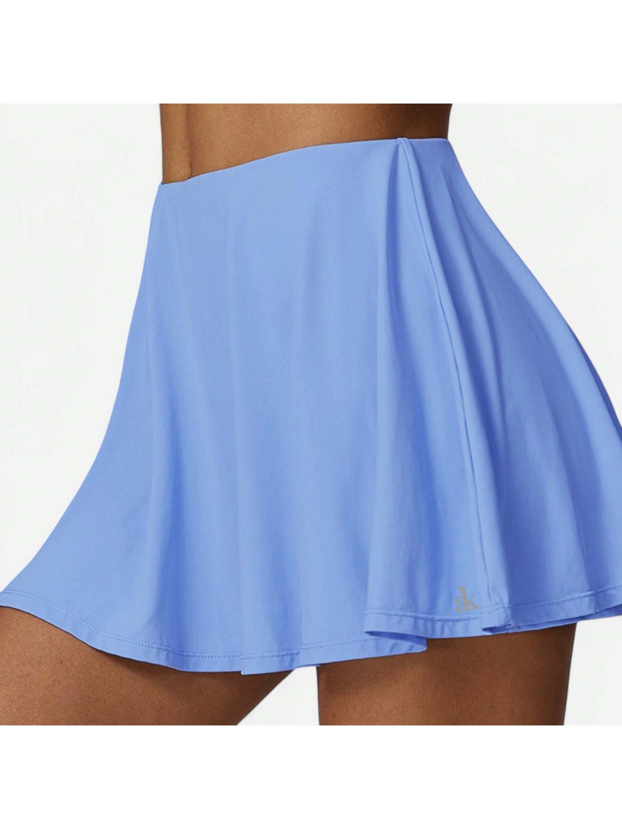 Women's High Waist Flowy Athletic Skirt With Built-In Shorts - Picture 28 of 28