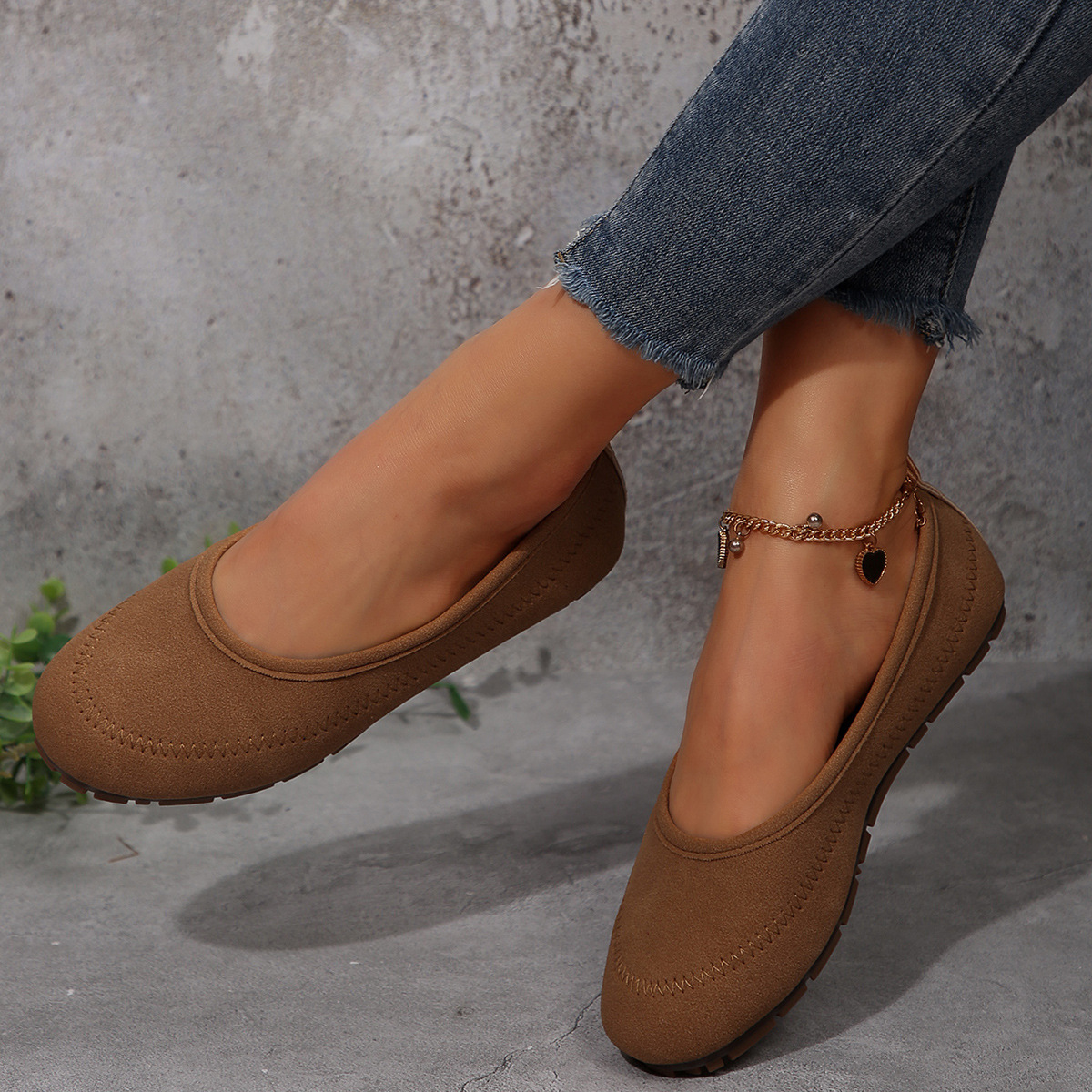 Ladies Casual Work Loafer Womens Summer Solid Slip On Flats Sandals Comfy Shoes