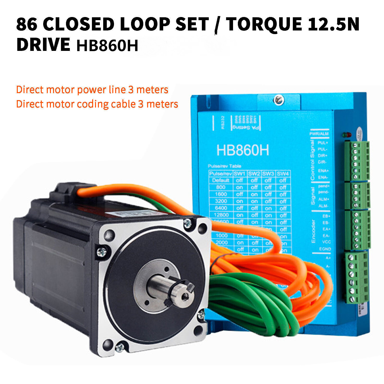 Nema 34 Closed-loop Stepper Motor 4.5Nm~12.5Nm Hybrid Servo Driver Kit - Picture 19 of 21