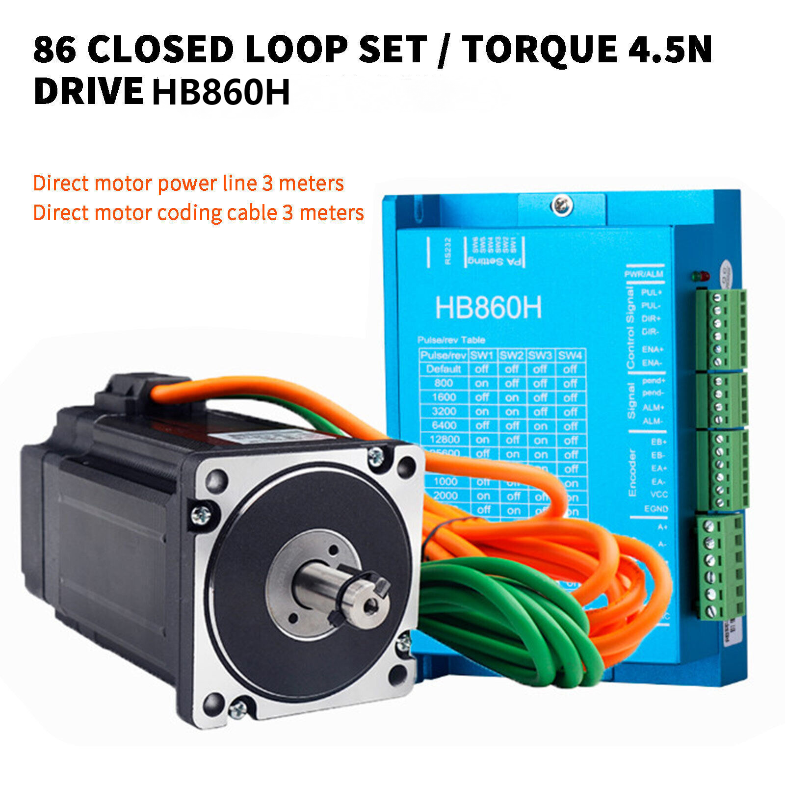 Nema 34 Closed-loop Stepper Motor 4.5Nm~12.5Nm Hybrid Servo Driver Kit - Picture 20 of 21