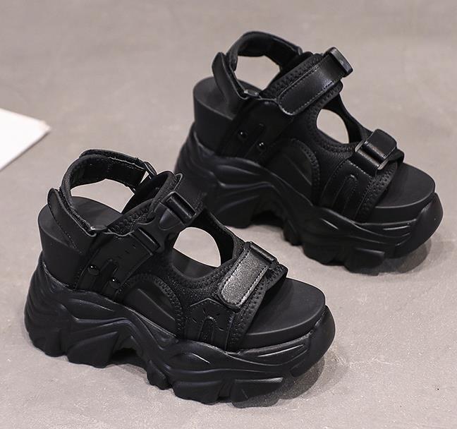 Summer Women Platform Open Toe Sport Sandals Wedge High Heel Sneakers Shoes - Picture 14 of 15
