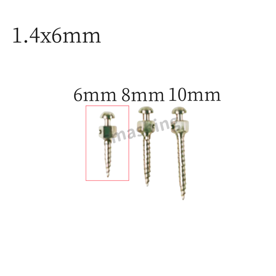 10Pcs Dental Mini Screw Micro Implants Achor Screws Orthodontic Titanium Alloy