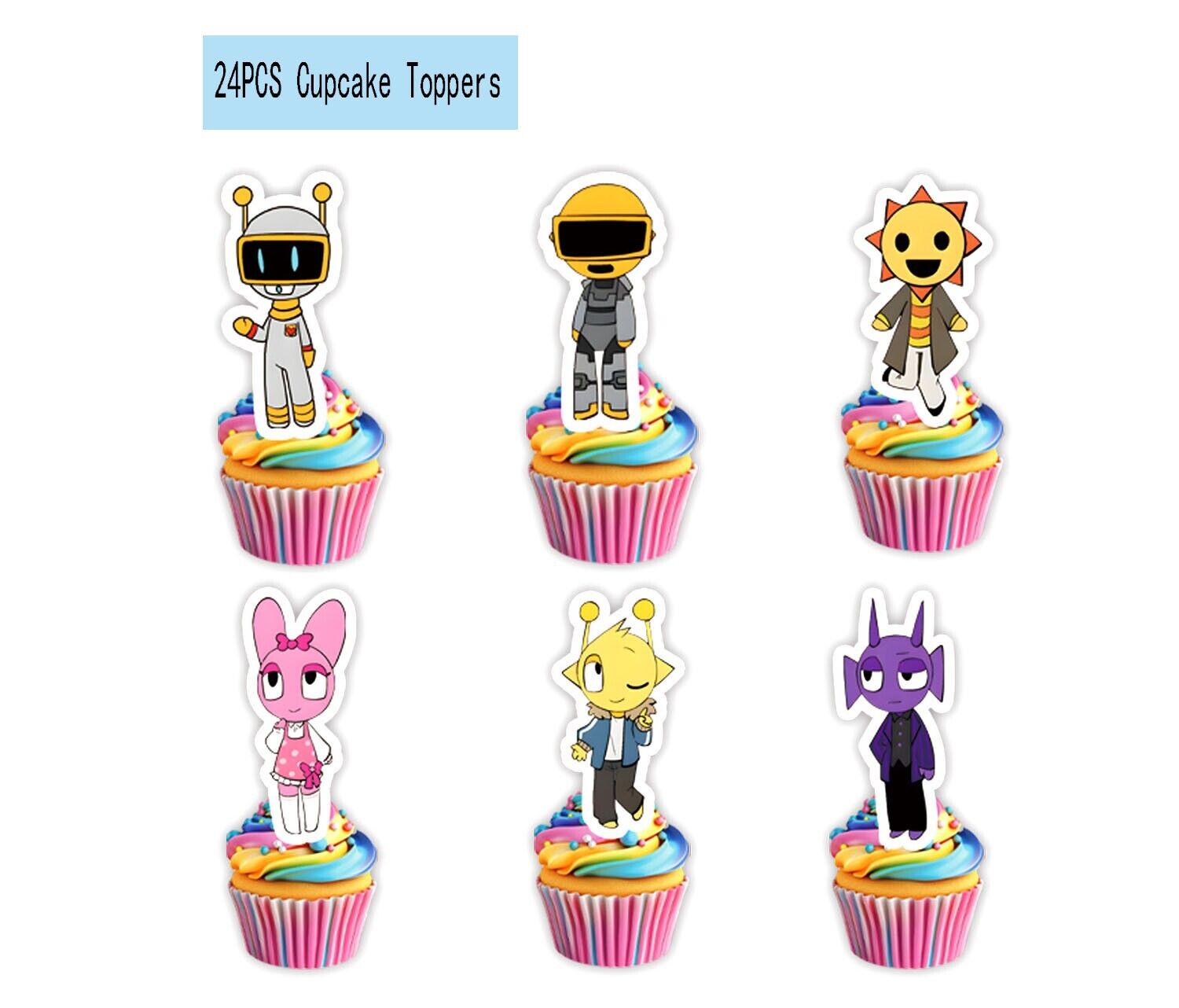 Boys Sprunki Party Suppliers Tableware Banner Balloons Kids Bithday Decorations