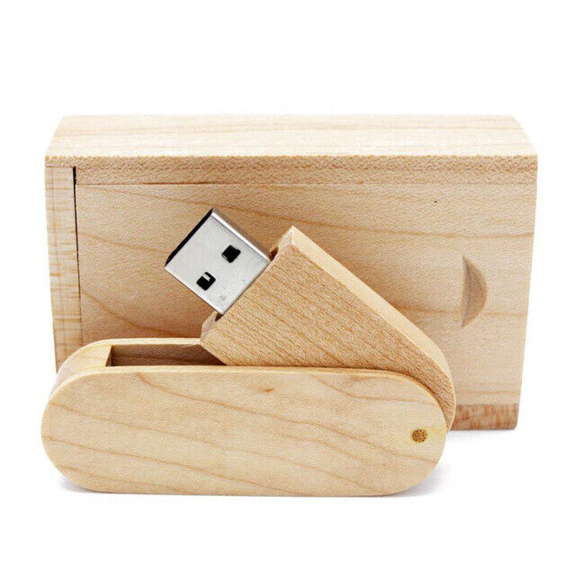 USB 3.0 Flash Drive Swivel Wooden 4GB~2TB Pen Drive For PC Laptop with Box Gift - Photo 30/31