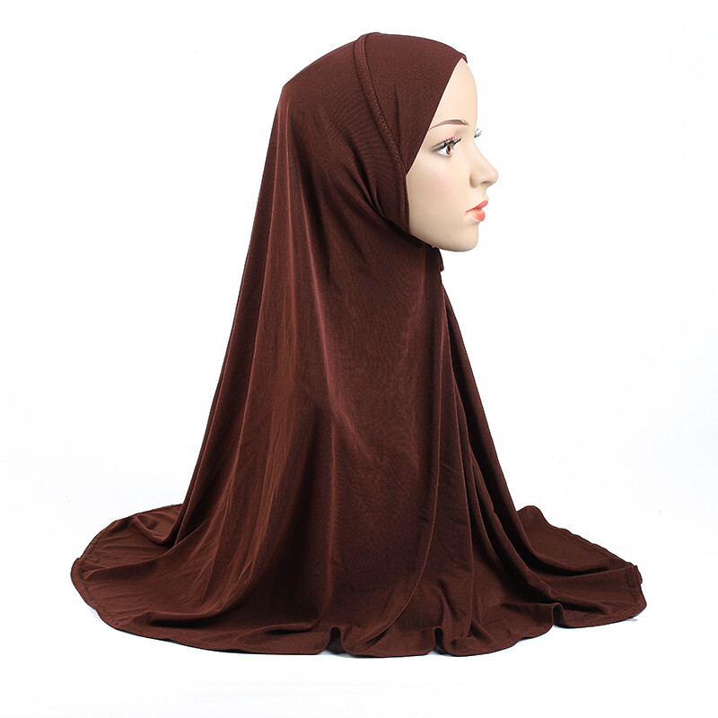 One Piece Amira Hijab Muslim Women Khimar Turban Islamic Head Scarf Wrap Shawl - Picture 20 of 29