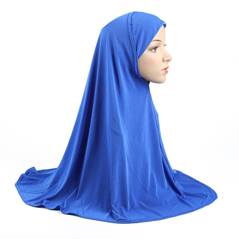 Muslim Full Cover Instant Hijab Headscarf Women Large Khimar Turban Scarf Shawl - Foto 13 di 29