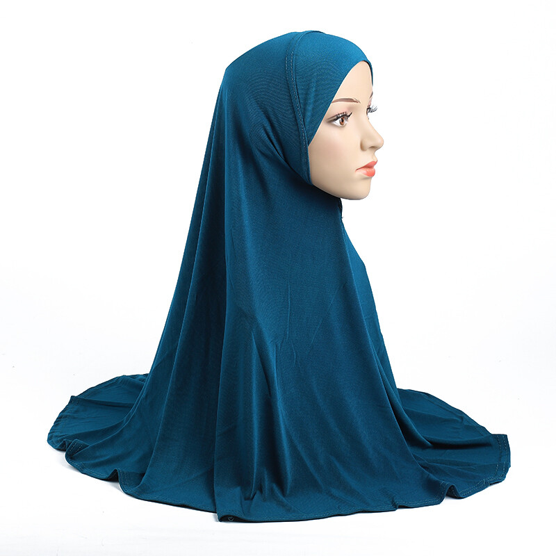Muslim Full Cover Instant Hijab Headscarf Women Large Khimar Turban Scarf Shawl - Foto 18 di 29