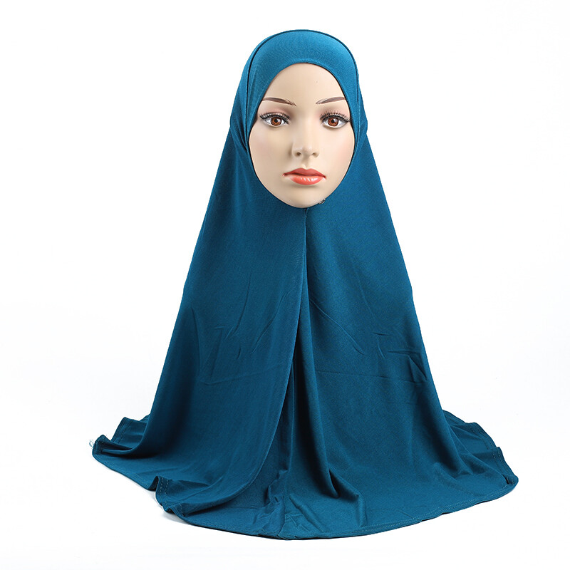 Muslim Full Cover Instant Hijab Headscarf Women Large Khimar Turban Scarf Shawl - Foto 19 di 29