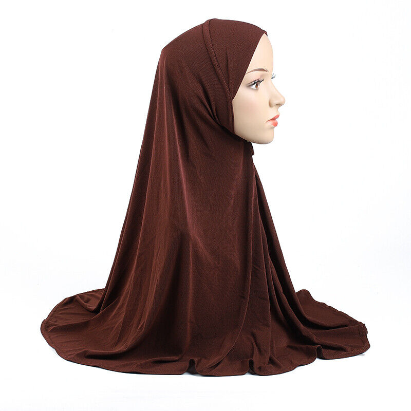 Muslim Full Cover Instant Hijab Headscarf Women Large Khimar Turban Scarf Shawl - Foto 20 di 29
