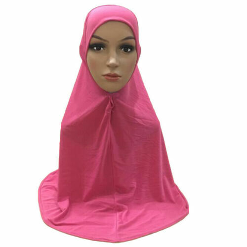 Muslim Full Cover Instant Hijab Headscarf Women Large Khimar Turban Scarf Shawl - Foto 21 di 29