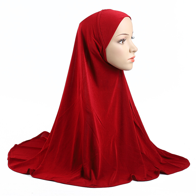 Muslim Full Cover Instant Hijab Headscarf Women Large Khimar Turban Scarf Shawl - Foto 23 di 29