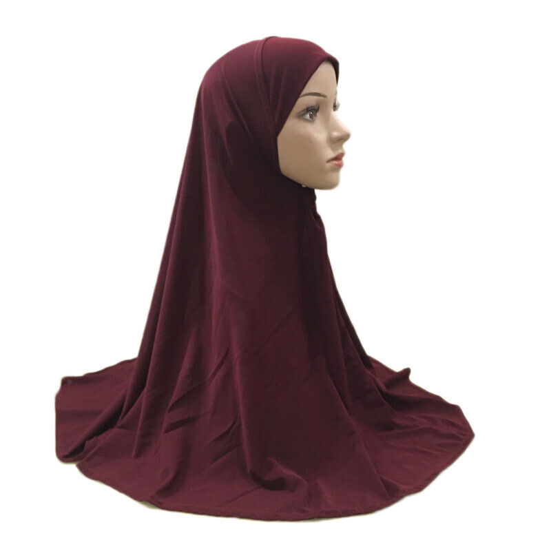Muslim Full Cover Instant Hijab Headscarf Women Large Khimar Turban Scarf Shawl - Foto 25 di 29