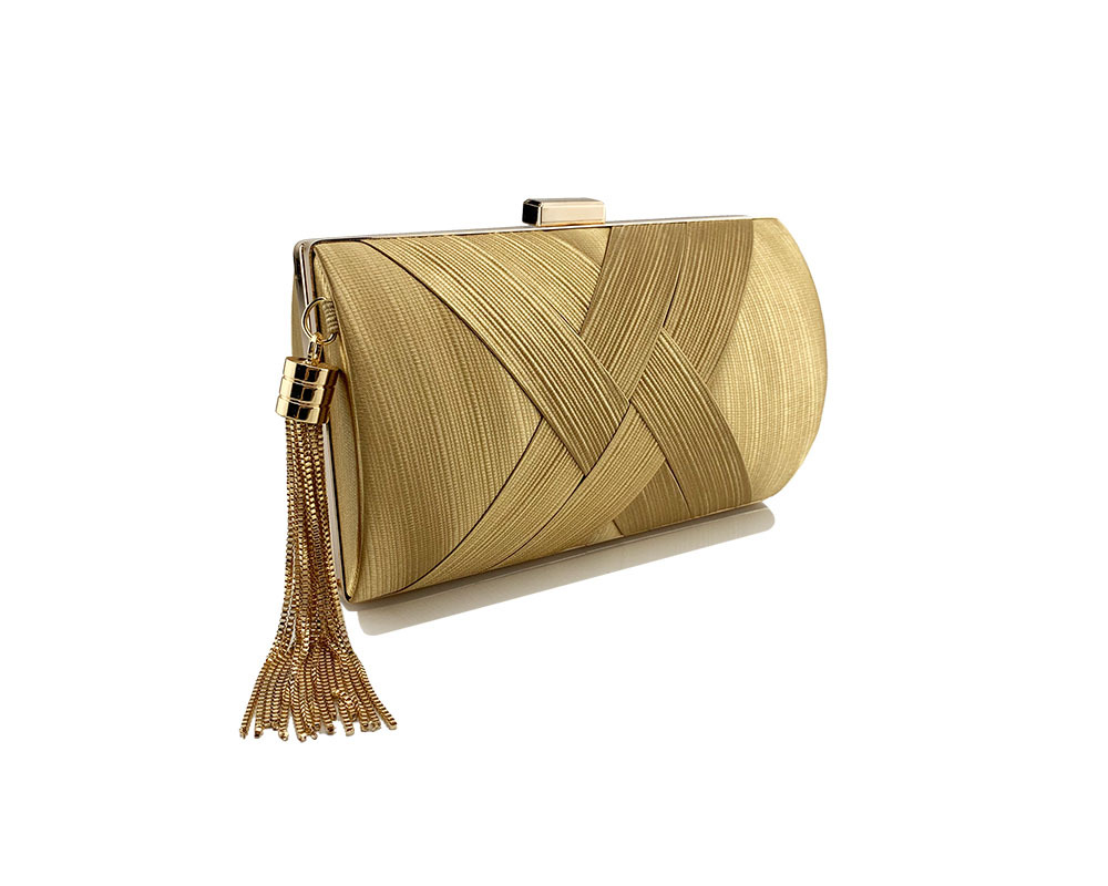 Womens Evening Bag Wedding Party Prom Satin Tassel Clutch Purse Chain Handbag UK - Picture 15 of 19