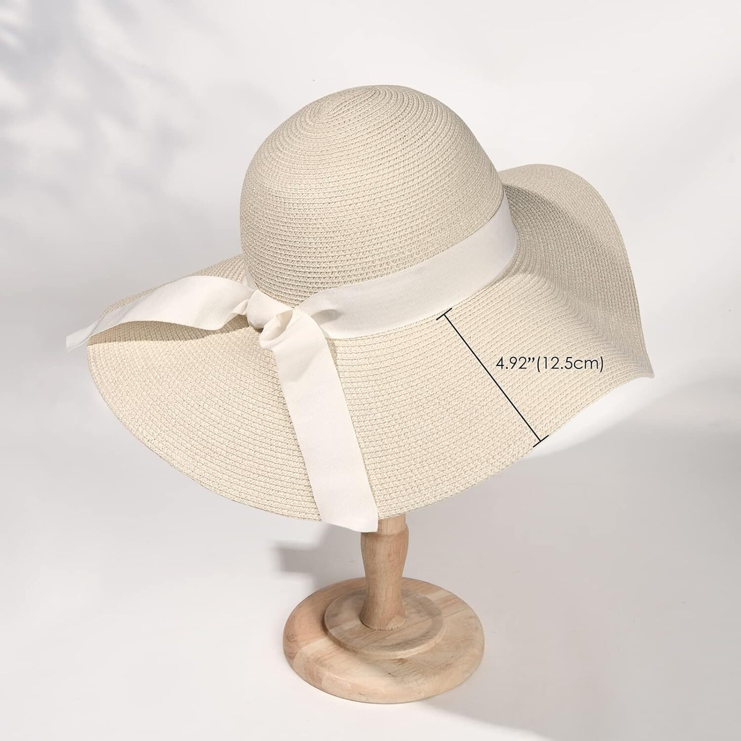 Womens Wide Brim Straw Sun Hat UPF 80 Foldable Packable Floppy Beach Hat - Picture 39 of 51