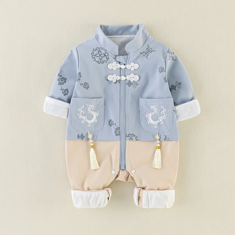 Newborn Baby Climbing Clothes Chinese Child Kid New Year Tang Costume Girl Boys