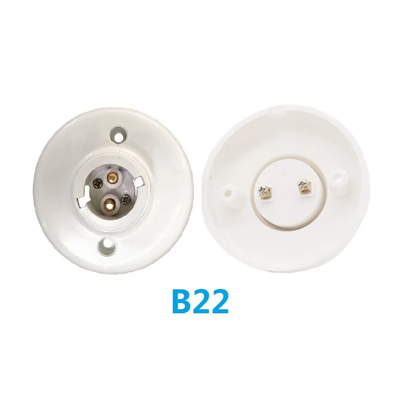 NUEVO Tornillo Base Lámpara E14 E27 B22 Soporte Lámpara Base Calcetín Bombilla E27 Socket Hol - Imagen 18 de 20