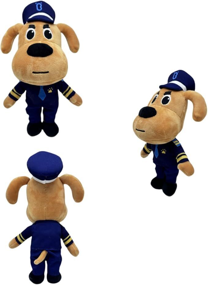 Sheriff Labrador Plush Toy, 25CM Cute Stuffed Plushie Cartoon Animal Dog Figure