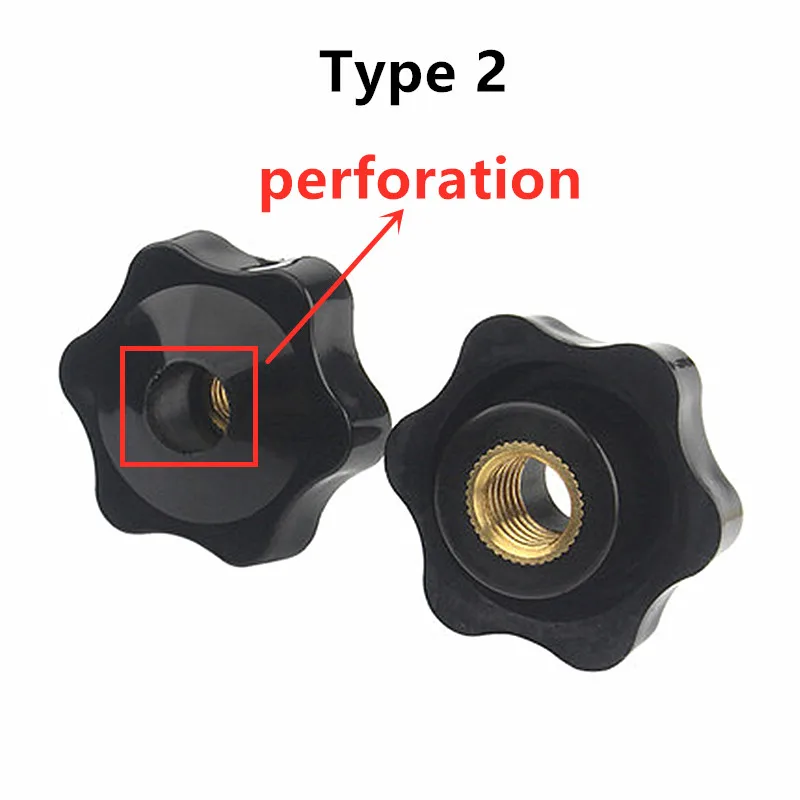 1/5 pezzo M4 M5 M6 M8 M10 M12 fiore di prugna dado di serraggio manuale dado dito - Foto 11 di 26