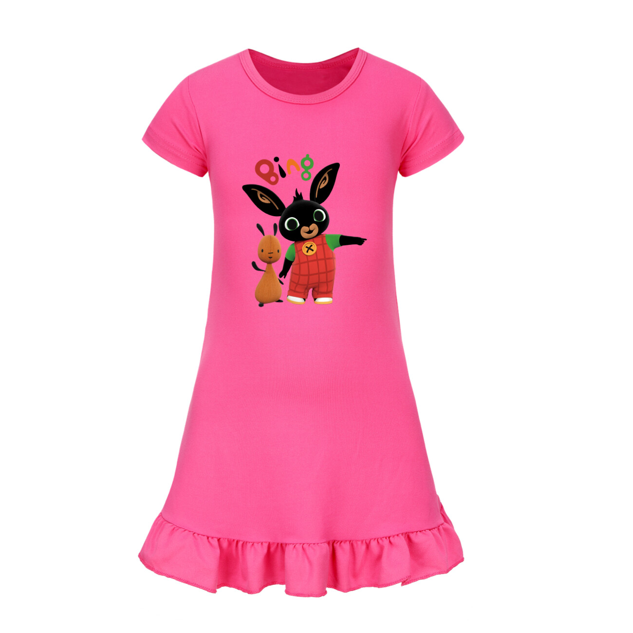 Girls Bing Rabbits Sleepwear Dress Kids Pyjamas Nightdress Nightwear Pjs 2-9Y UK - Picture 26 of 55