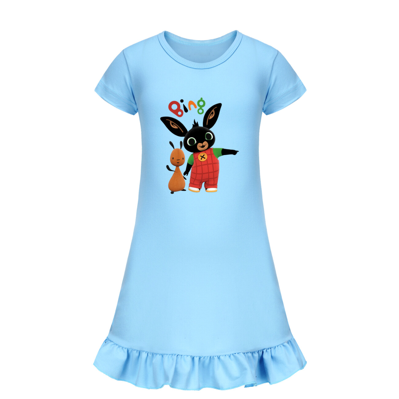 Girls Bing Rabbits Sleepwear Dress Kids Pyjamas Nightdress Nightwear Pjs 2-9Y UK - Picture 27 of 55