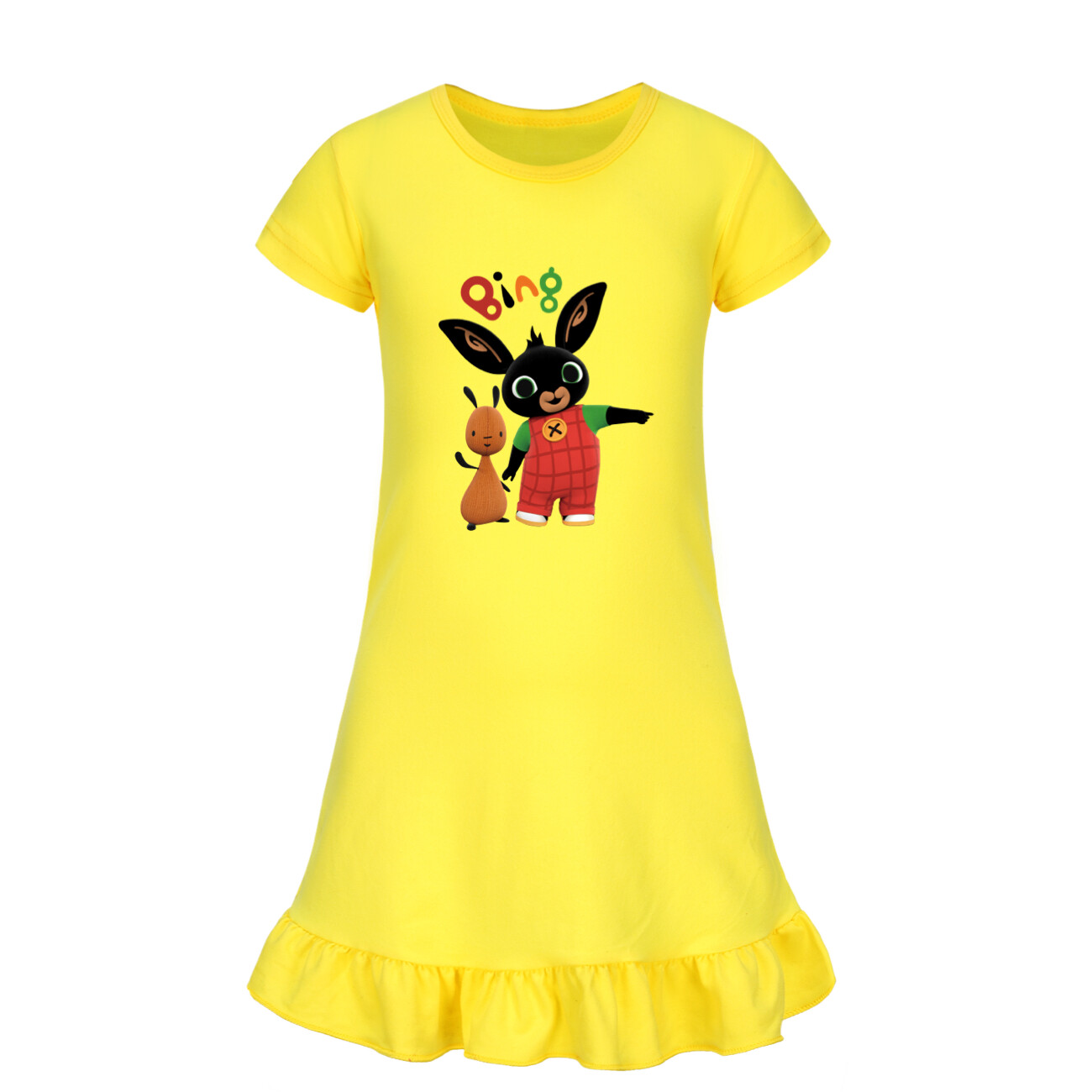 Girls Bing Rabbits Sleepwear Dress Kids Pyjamas Nightdress Nightwear Pjs 2-9Y UK - Picture 30 of 55
